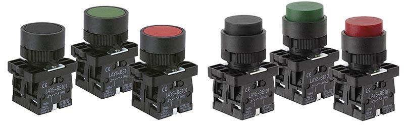 Drucktaster erhaben, grün, 1 x Schließer, 1 x Öffner, 400V/10A, S233 Drucktaster erhaben, grün, 1 x Schließer, 1 x Öffner, 400V/10A, S233