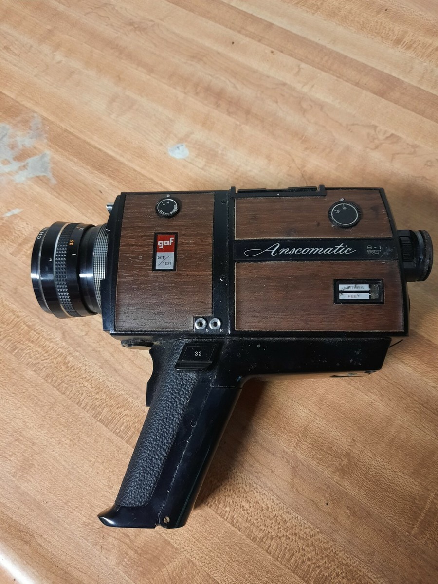 Vintage GAF Anscomatic ST/101 Super 8 Movie Camera with