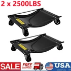 2-Piece Auto Wheel Dolly Set Vehicle Car Repair Moving Skate 5000LBS Black