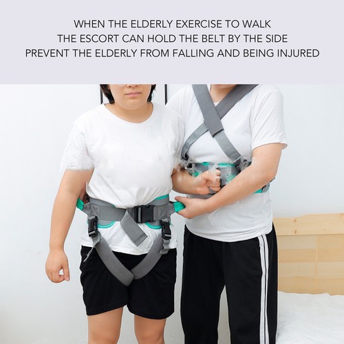 Transfer Belt Gait Lifting Assist Device With Loops Medical Nursing Green