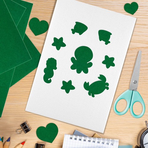 10PCS Green Self Adhesive Felt Fabric Sheets Sticky Felt Sheets for Craft Sup... - Picture 7 of 7
