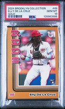 2024 TOPPS BROOKLYN COLLECTION 49 ELLY DE LA CRUZ GOLD /50 PSA 10
