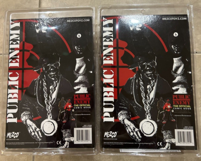 SET LOT 2 Mezco Public Enemy CHUCK D & FLAVOR FLAV Rap Stars