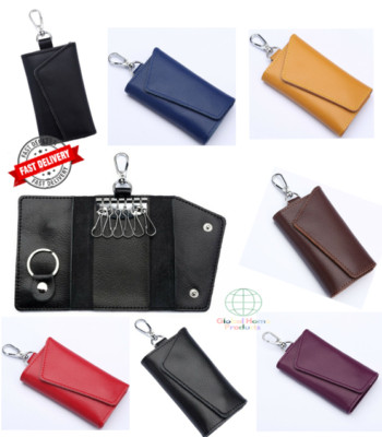 Echt Leder Schlüsselanhänger Etui Halter Geldbörse Geldbeutel Tasche Etui Taschenaufhänger Geschenk