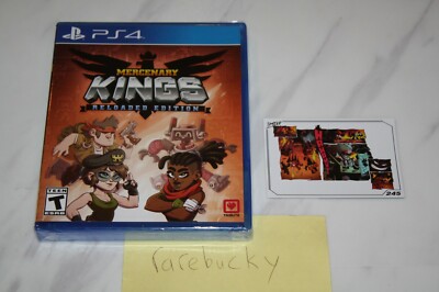 Mercenary Kings Reloaded Edition Brown Cover PS4 NEW SEALED W/CARD MINT LRG 274