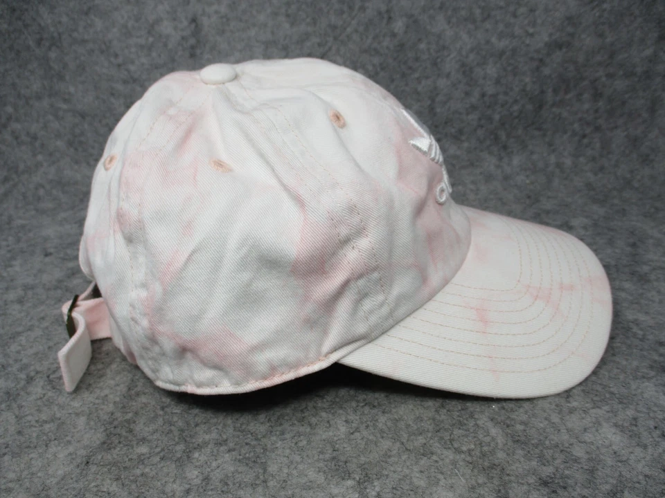 Adidas Hat Cap Strap Back Womens White Pink Trefoil Tie Dye Lightweight - Image 4 of 4