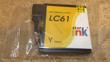 ST@R INK Yellow Refillable Replacement Ink Cartridge for Brother LC61 Printer