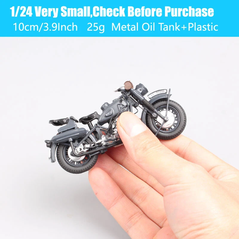 1/24 Scale WW2 BMW R75 Military Motorcycle Toy Bike Model War Scenes Accessories - image 4 of 4