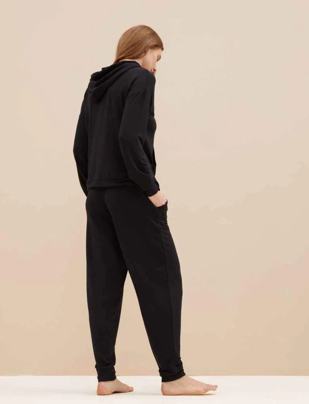 New Ex Marks And Spencer Ladies Black Lounge wear Jogger Pants Sizes 6