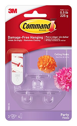 Command Party Ceiling Hooks Clear 3 Pack For Sale Online Ebay