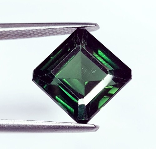 Piedras preciosas sueltas de turmalina verde natural cuadradas 7,27 quilates gema transparente certificada - Imagen 10 de 10