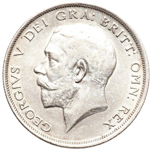 1915 Great Britain United Kingdom UK King GEORGE V Silver Half