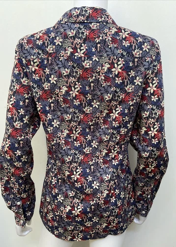 SPORTSCRAFT Liberty [Size 10] Navy floral cotton  shirt  (A465) - Picture 3 of 5