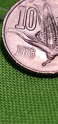 Mexico 10 Centavos Coin | Eagle | Corn ear | 1978 | Mazorca | Details