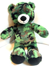 Build a Bear green Camouflage teddy Bear