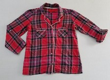Vtg Victoria's Secret Women's Pajama Top Button Down Long Sleeve Plaid Small HA