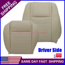 For 2005-2009 Ford Mustang V8 Driver Side Bottom & Back Leather Seat Cover Tan