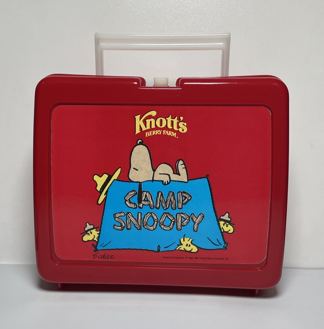 RARE Vintage 1965 Knott's Berry Farm Camp Snoopy Lunch Box Without