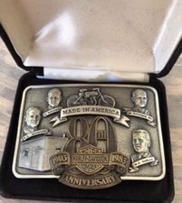 VTG 1982 Genuine **HARLEY DAVIDSON MOTORCYCLES** 80th Anniversary BELT BUCKLE