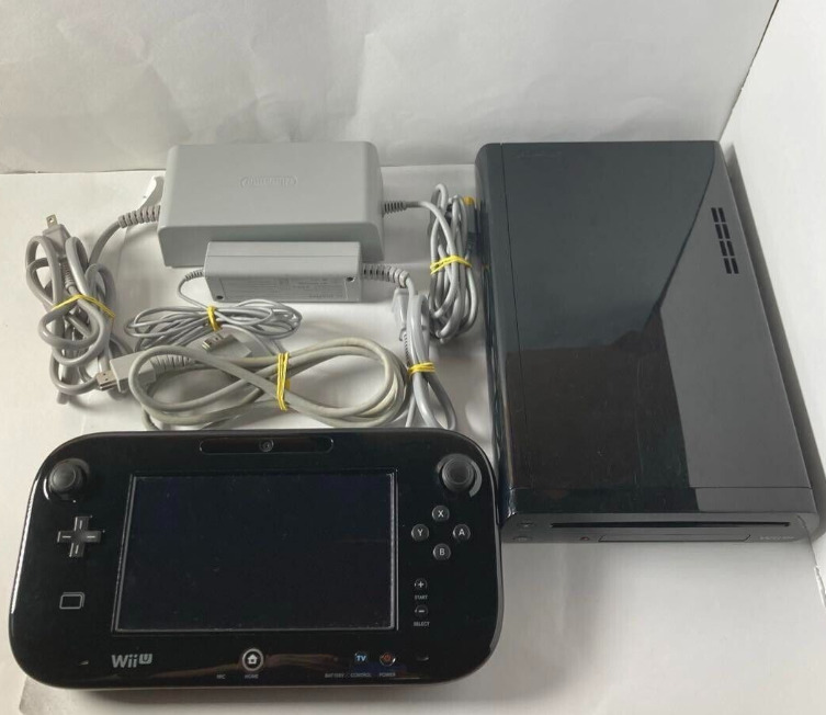 READ LISTING! Nintendo Wii U Deluxe 32GB Black System Console+CHOOSE 1 GAME  USA