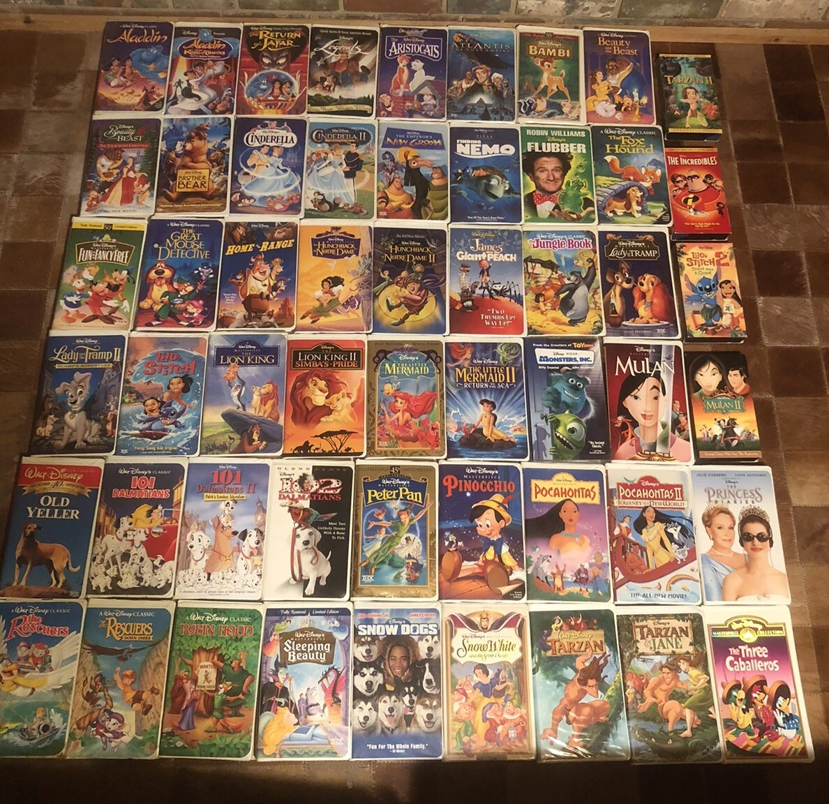 Walt Disney VHS collection 54 Bundle Lot Black Diamond Masterpiece