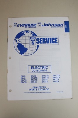 1995 OMC Service Final Parts Catalog #437460 Evinrude Johnson ELECTRIC Outboards