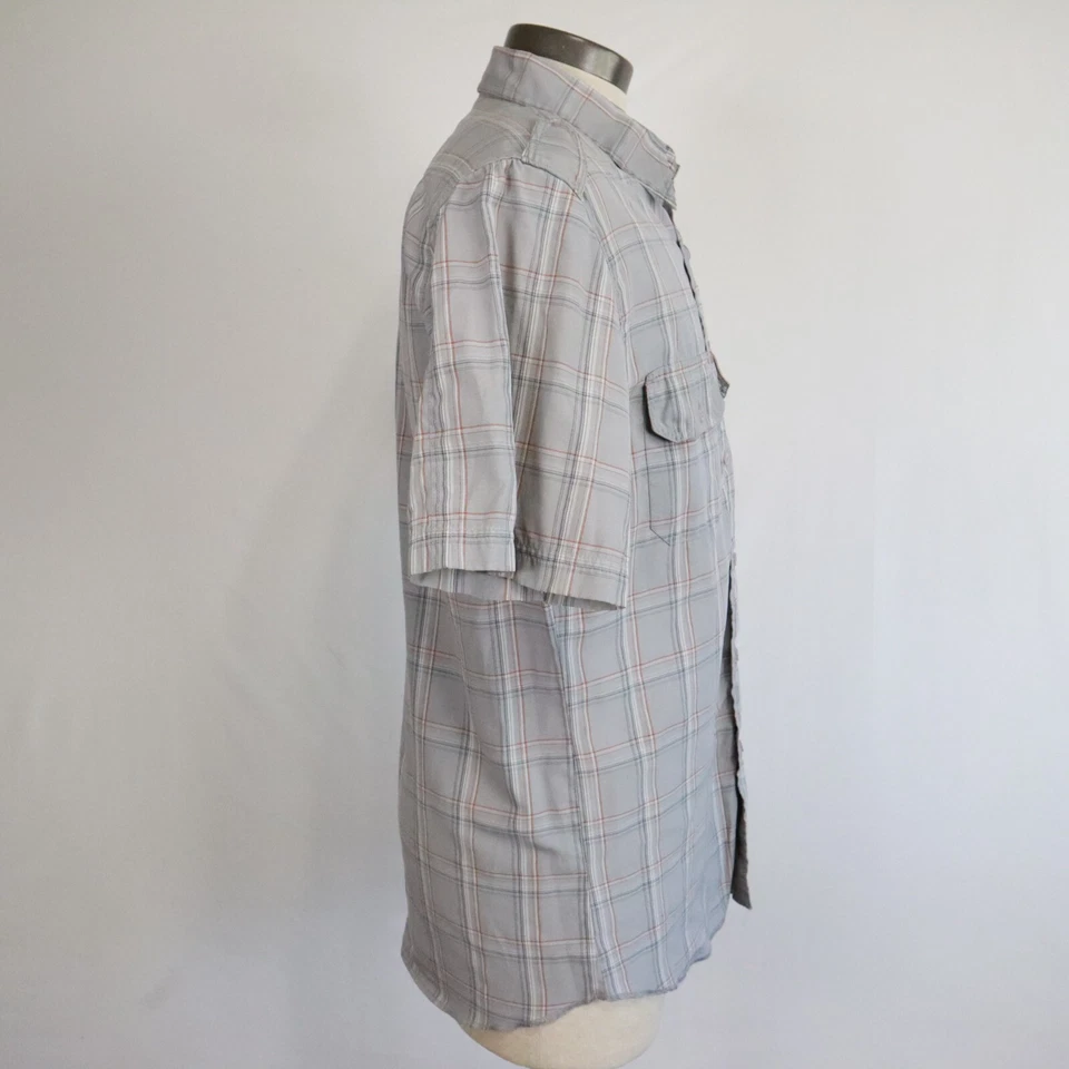 Element Shirt Mens Large Outdoor Utility Flap Pocket Button Plaid Short Sleeve - Image 3 of 4