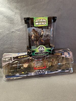 Lot Star Wars 2006 Titanium Series Die Cast 5 Pack Millennium Falcon Raw Metal