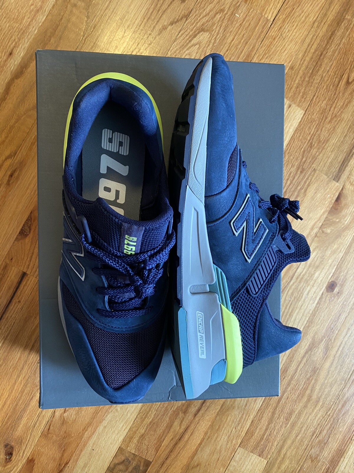 Size 13 - New Balance 997S Teal Brown 
