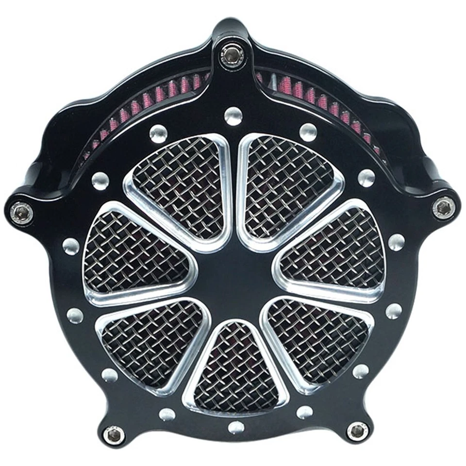 Turbine Air Cleaner Intake Filter Kit for Harley Dyna Softail Touring Fitment-C Foto 2 de 4