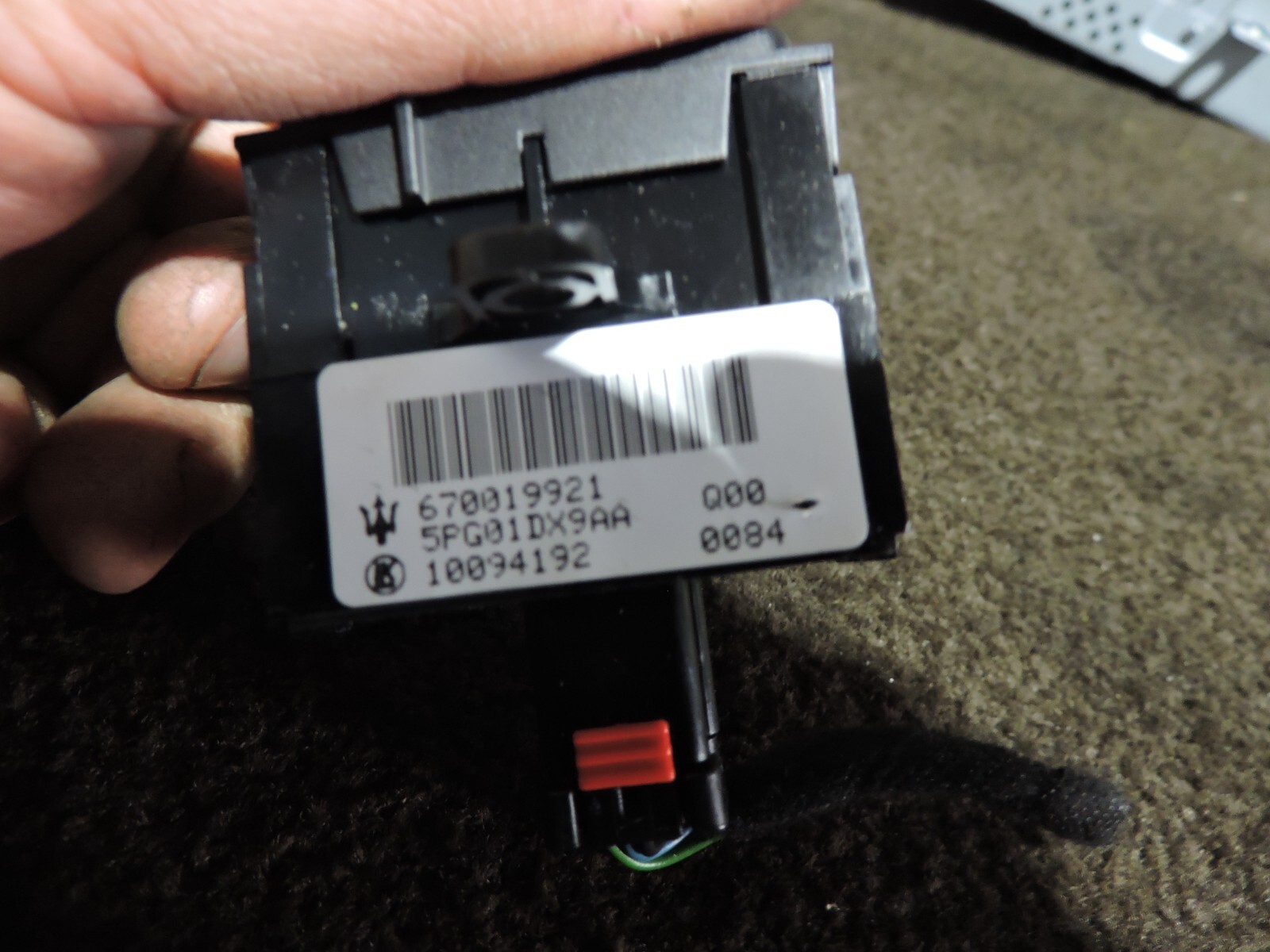 2014-2017 MASERATI GHIBLI HEADLIGHT LAMP SWITCH W/ DIMMER CONTROL 670019822