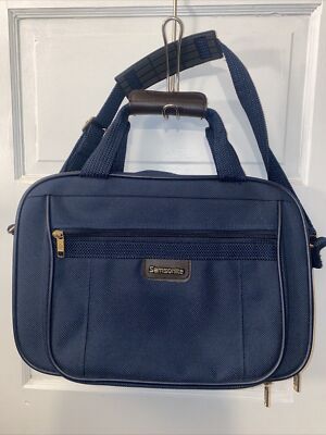 vintage 90s samsonite blue messenger bag