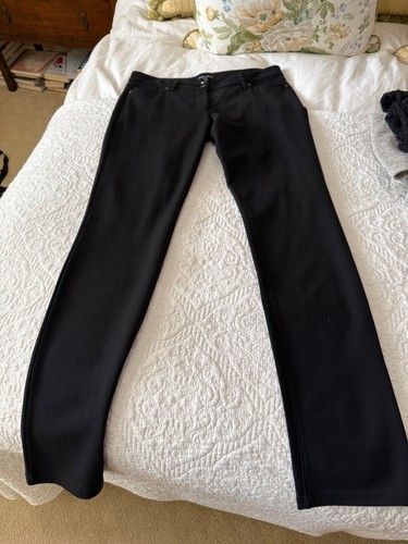 NWT Eileen Fisher Slim Leg Ponte Knit Ankle Pants Womens (10) Stretch Black