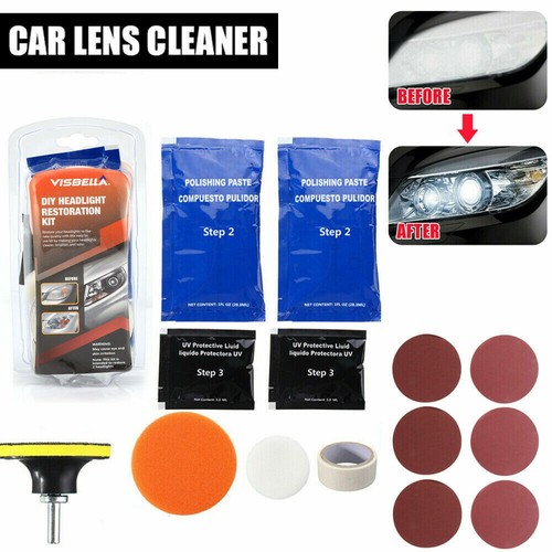 15Pcs Car Headlight Headlamp Cleaning Restoration Polish Light Lens