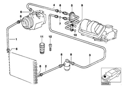 BMW E36 323ti Druckleitung Trockner-doppelrohr 64538375751 online 