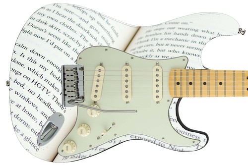 Guitar Skin Axe Wrap Re-skin Read You Like an Open Book Word Letters 313 - Picture 5 of 38
