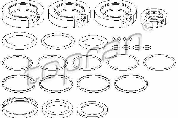 Kit joints direction assistée BMW E30 32131132798 réfection crémaillère hydraulique Berline