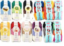 Wool roving FELT Needle DIY Handcraft KITS - red green blue yellow purple New