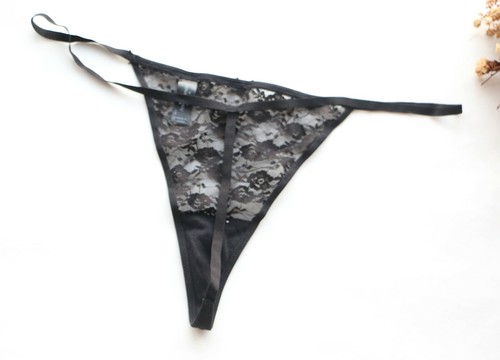 Women Sexy Thong Floral Mesh T-back Underwear High cut G-string Panties Black XL - Picture 5 of 6