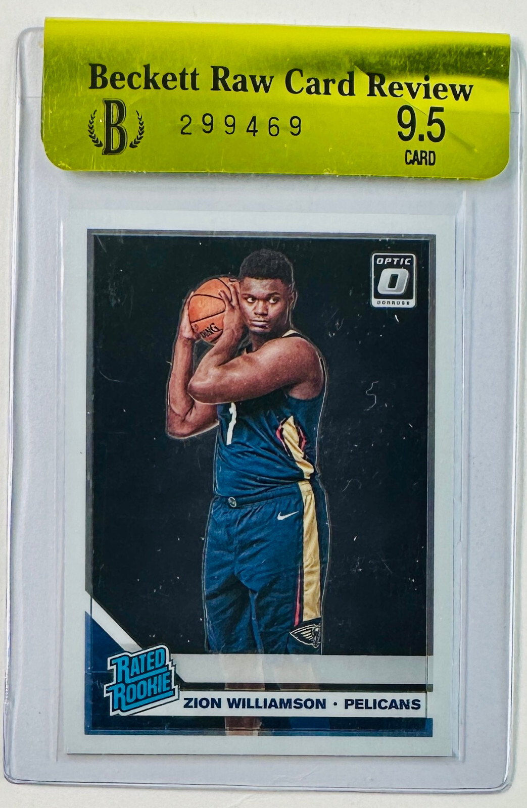2019-20 Optic Rookie Zion Williamson RC #158 BGS 9.5 Gem Mint Rated Rookie