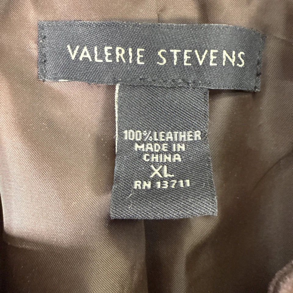 Chaqueta Valerie Stevens para mujer talla XL marrón claro gamuza 100 % cuero Foto 2 de 4