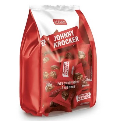 Roshen Johnny Krocker Chocolate Wafers   12.35 oz (350g), Ap 36 wafers 12/25 exp