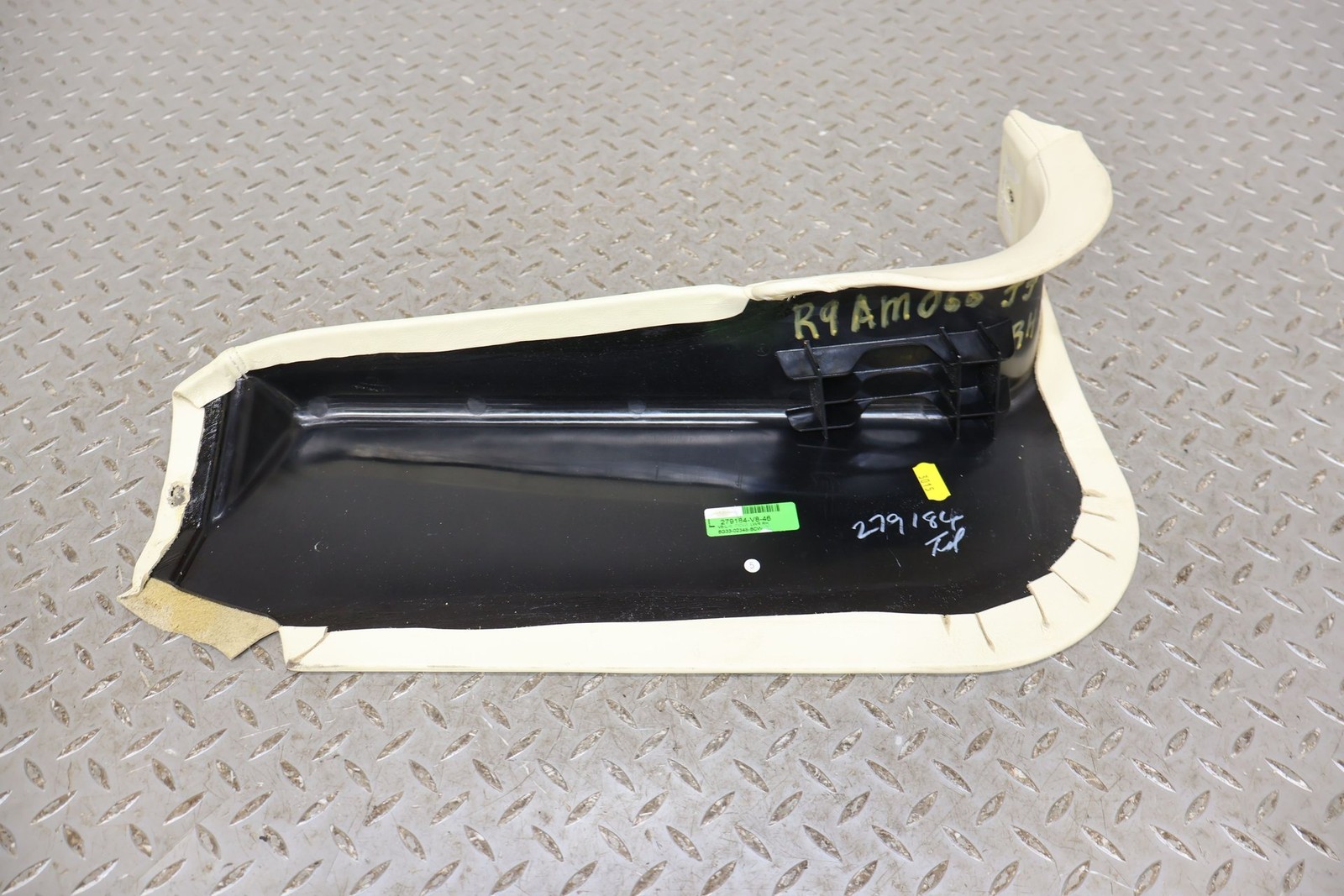 09 Aston Martin V8 Vantage Right RH Interior Kick Trim (Cream Truffle Leather)