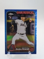 2024 Topps Chrome - Andrew Saalfrank #178 Blue Refractor /150 (RC)