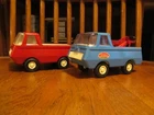 Tiny Tonka Red Pickup & Blue Tow Truck!!!