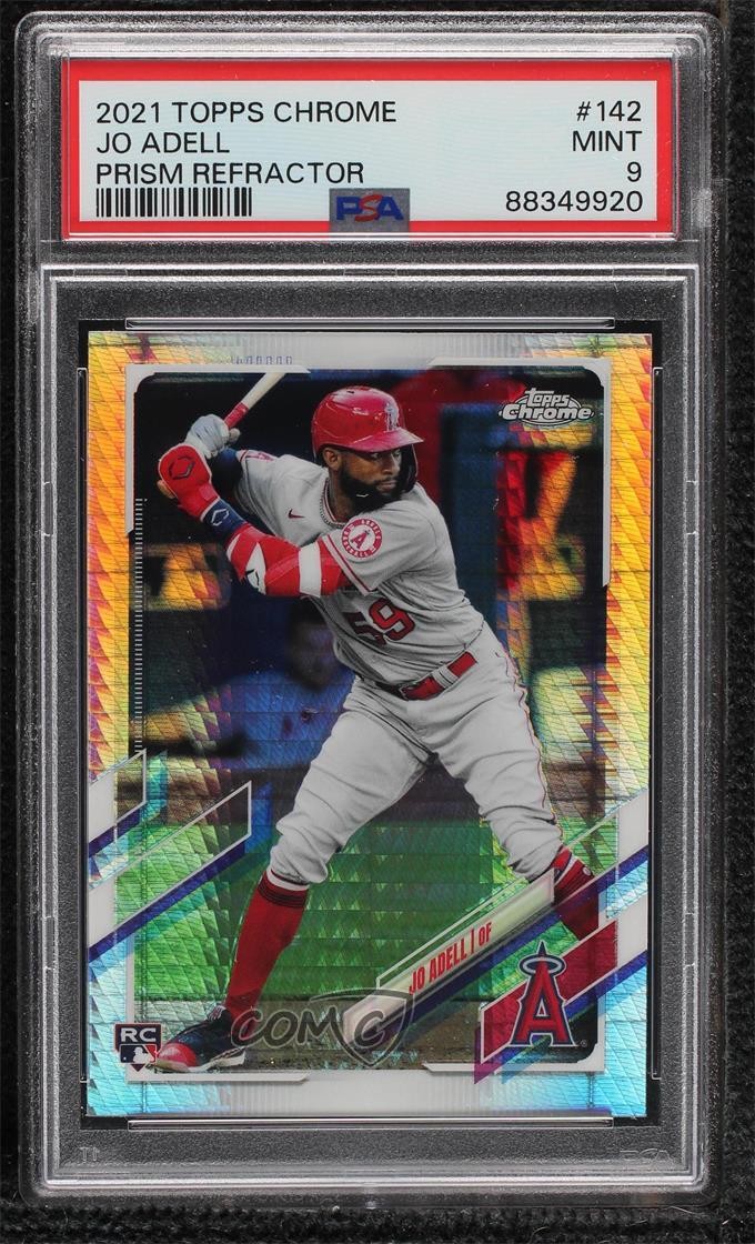 2021 Topps Chrome Prism Refractor Jo Adell #142 PSA 9 MINT 0wx2