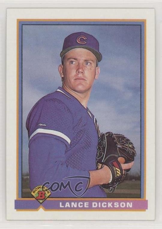 1991 Bowman Lance Dickson #411 Rookie RC 0t3