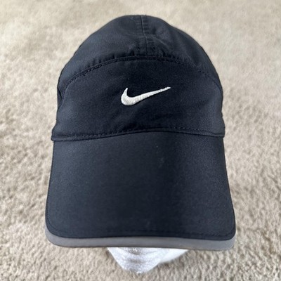 Nike Hat Cap Strap Back Black Performance Tailwind Running Reflective Mens