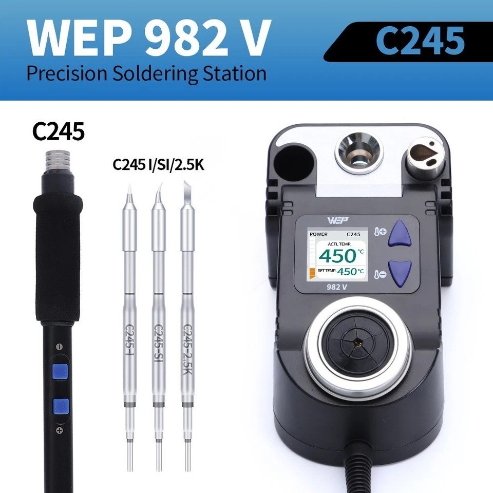 982-V C245 Soldering Iron Kit 60W Precision Digital Soldering Station SMD