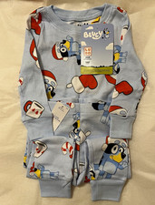 Bluey Christmas Holiday Snug Fit Cotton 2-Piece Long Sleeve Pajamas 12-18M